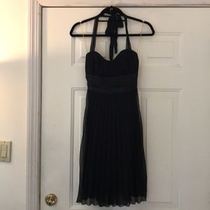 Black halter style cocktail dress